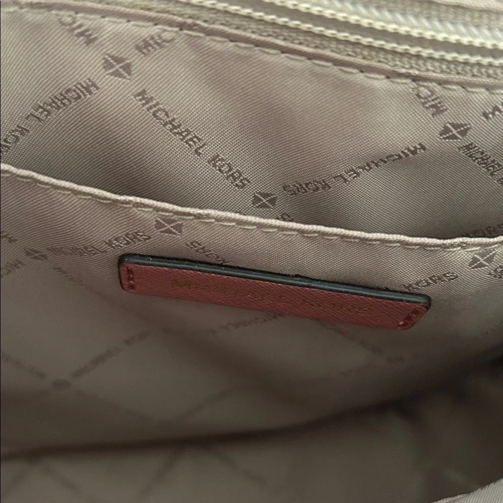Michael Kors Rose Pink Dome Satchel with Gold Hardware